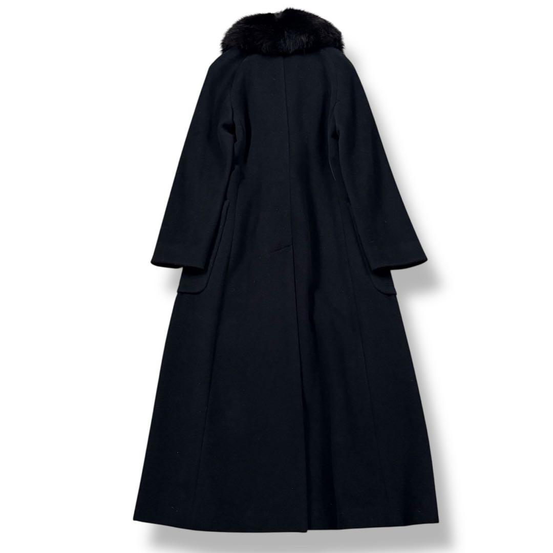 極美品✨マックスマーラ フィンランドフォックスファー ロングコート ブラック