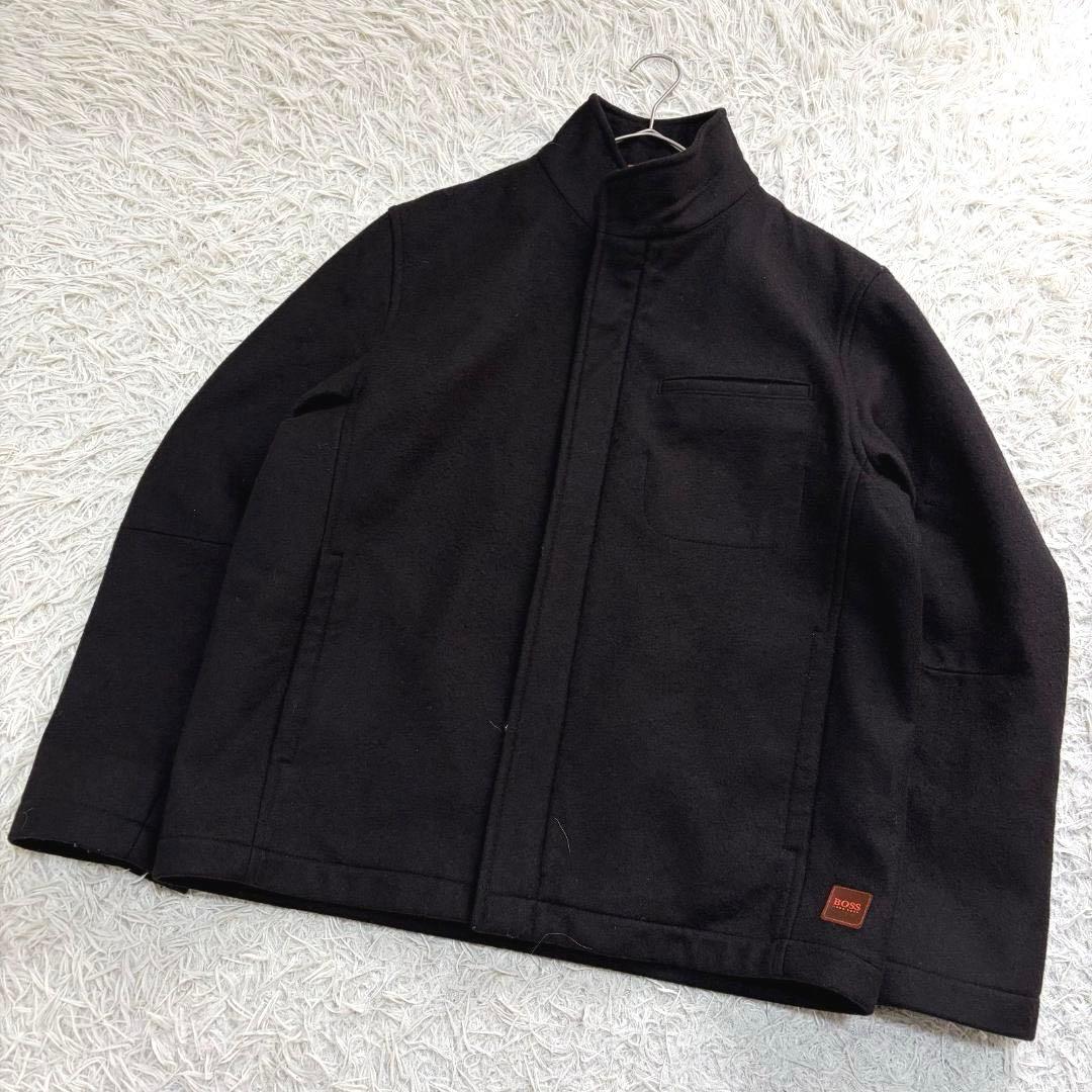 16631✨美品✨ヒューゴボス 48 L ウールスタンドカラーコート ジャケット