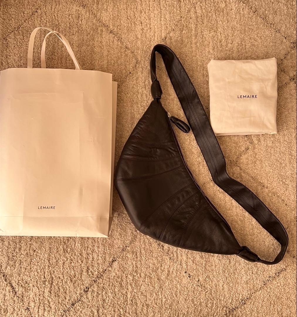 [美品]LEMAIRE ショルダーバッグ ミディアム　ダークチョコレート
