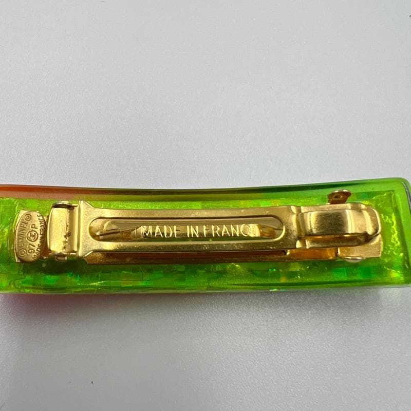 美品 CHANEL バレッタ レインボー 97P ヴィンテージ 虹色