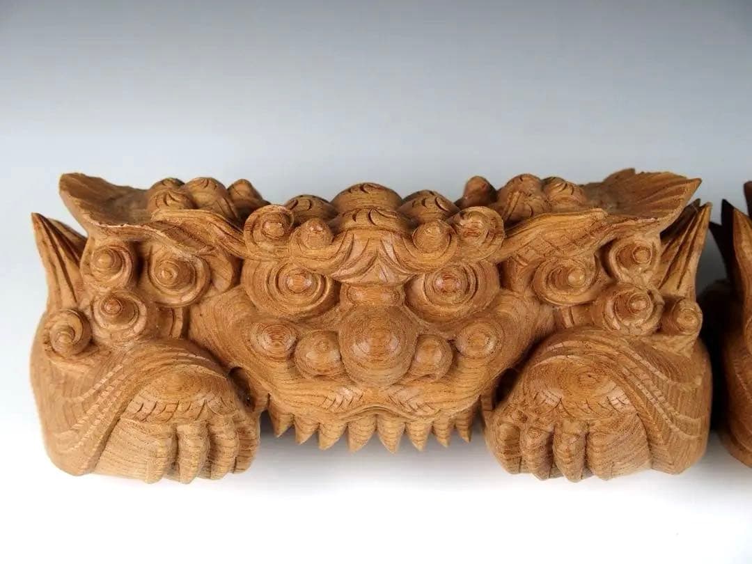 【木彫　獅噛】2個セット　獅子噛み　鬼板　だんじり　地車　曳山　山車　祭り屋台