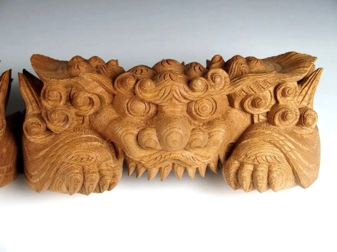 【木彫　獅噛】2個セット　獅子噛み　鬼板　だんじり　地車　曳山　山車　祭り屋台