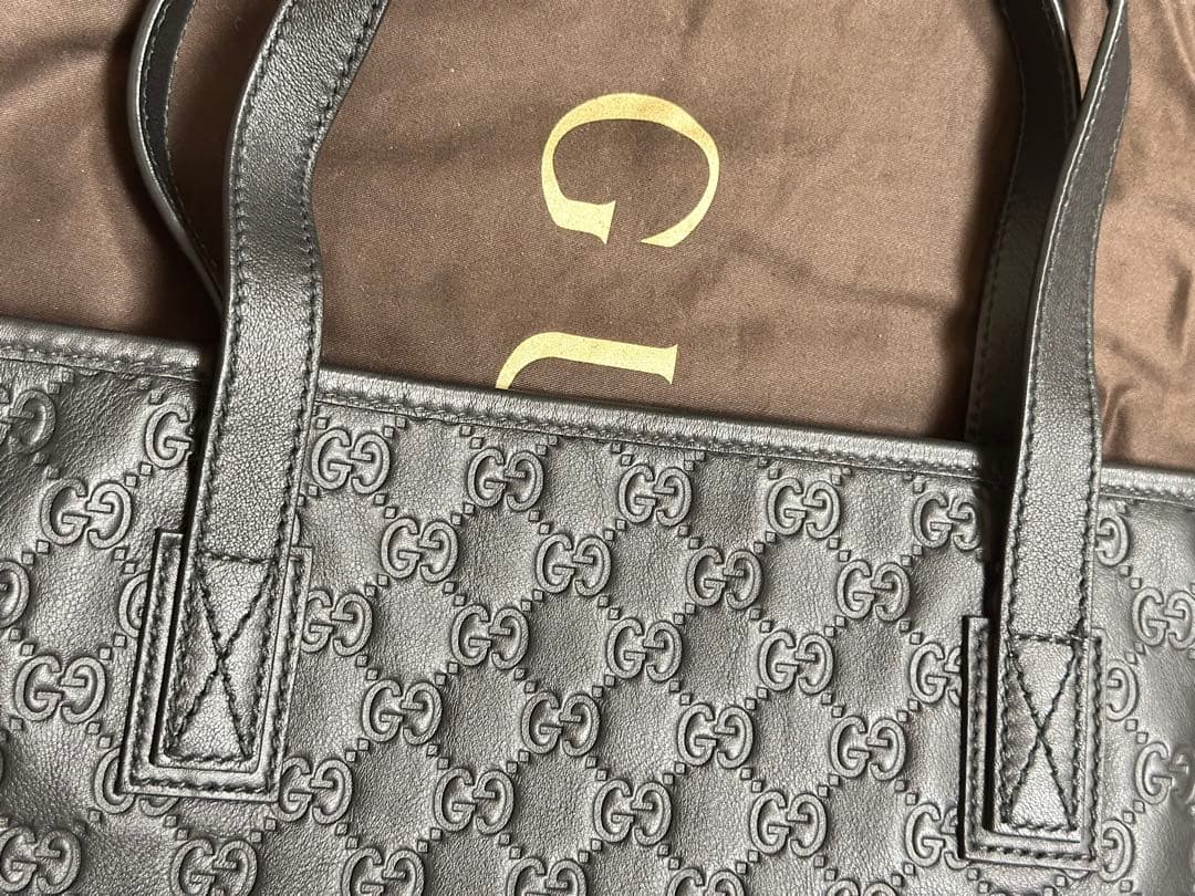 GUCCI グッチ グッチシマ レザー トートバッグ 211120レシートあり
