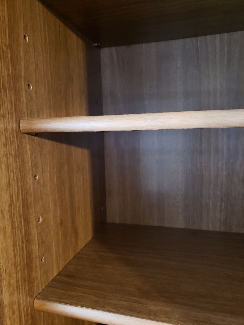 最終値下げ※井口家具※木製ブラウン食器棚 ガラス扉付き