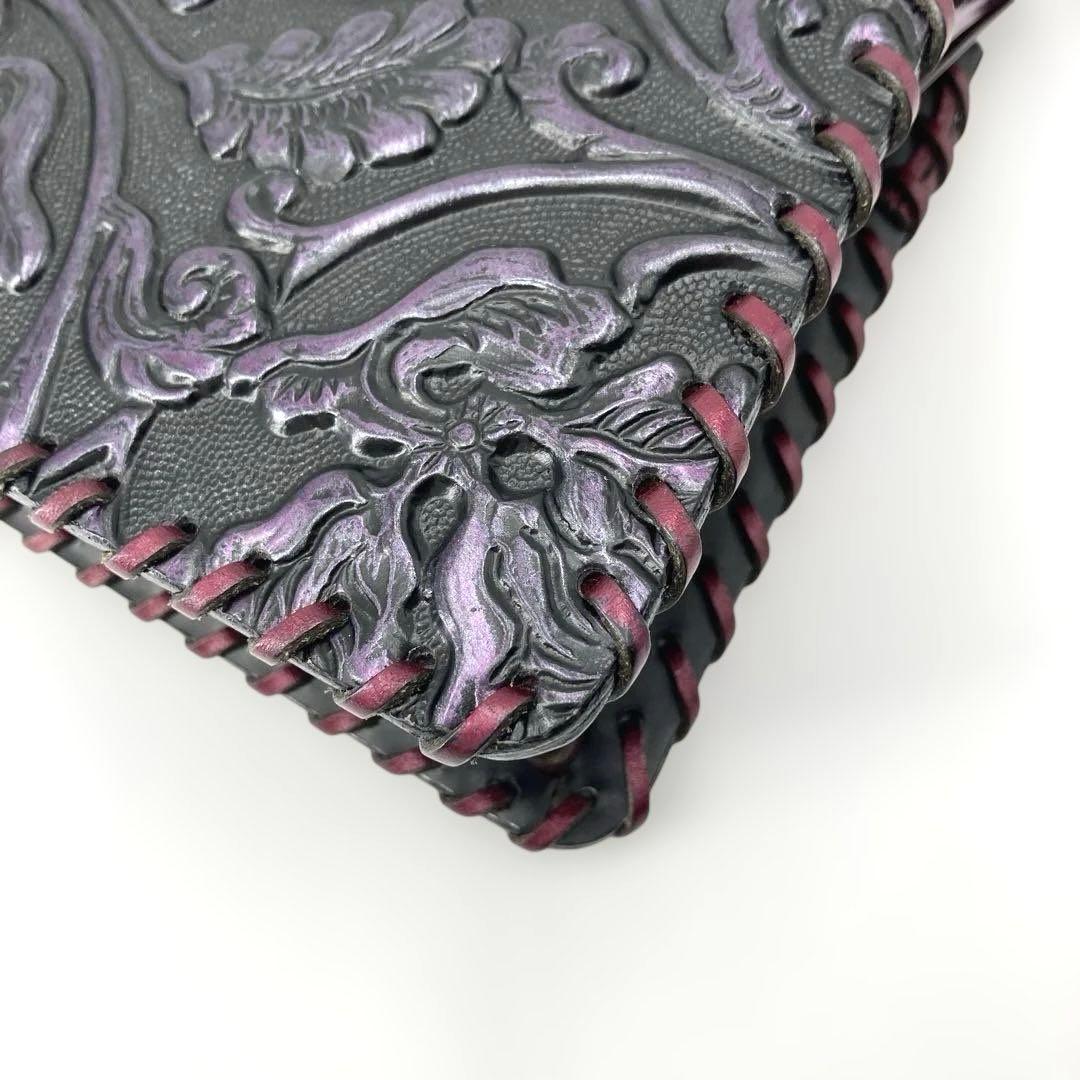 美品✨KENZO ケンゾー カービング ショルダーバッグ ボタニカル くり手