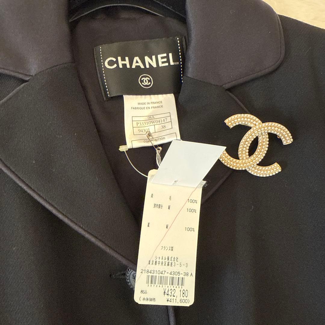 新品タグ付き♡CHANEL ブラックジャケット　38