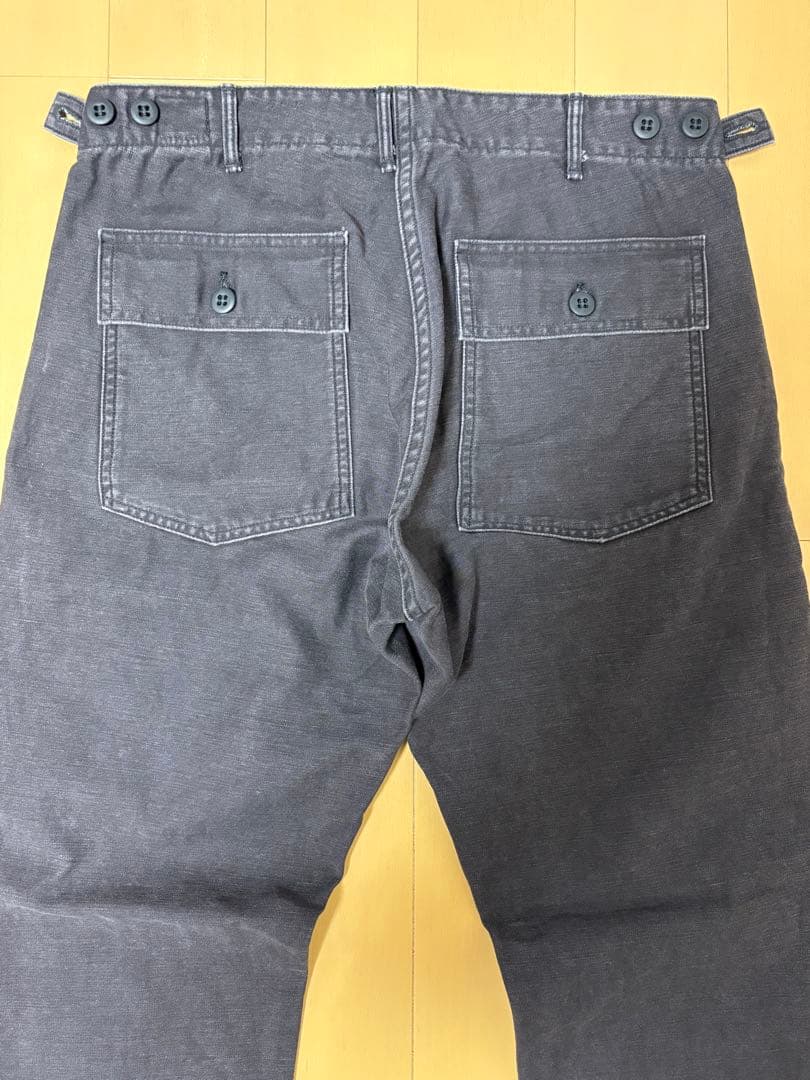 orSlow オアスロウ スリムフィット ファティーグパンツM ブラック