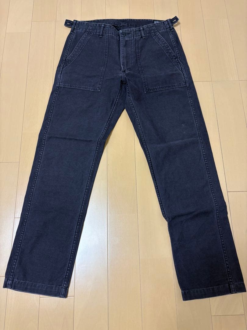 orSlow オアスロウ スリムフィット ファティーグパンツM ブラック