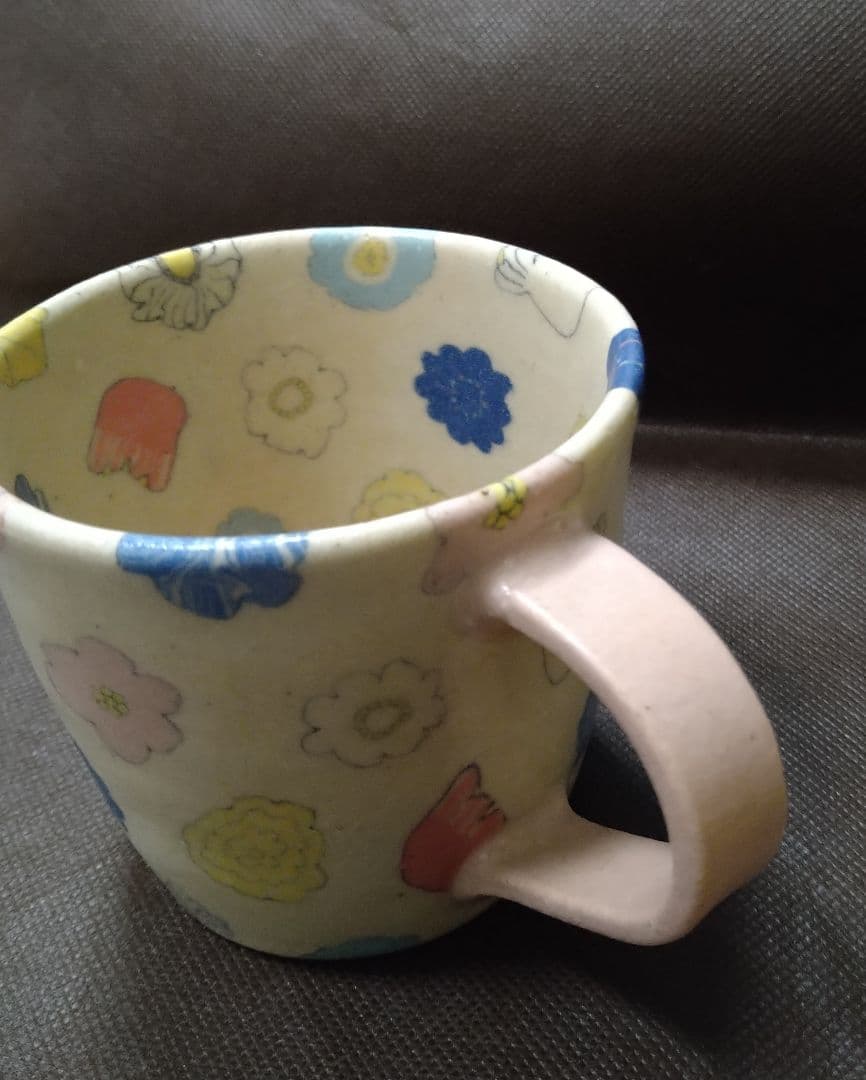 【中古品】田中ちあきさん　花柄　マグカップ＆お皿