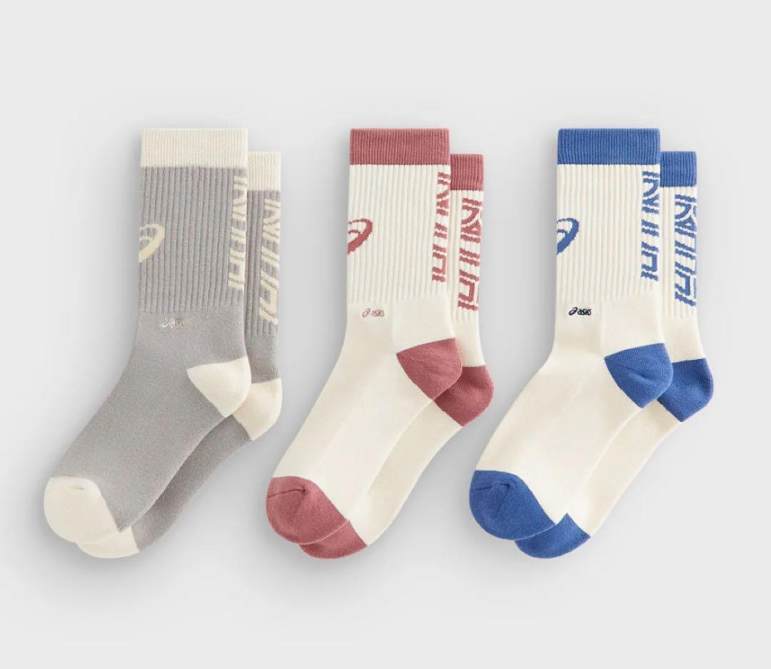 レッグウェア Kith for ASICS Loyalty 3-Pack Crew Socks