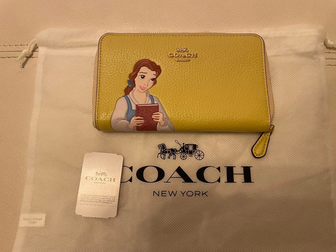 COACH コーチXディズニー限定コラボ　ベル　美女と野獣　長財布