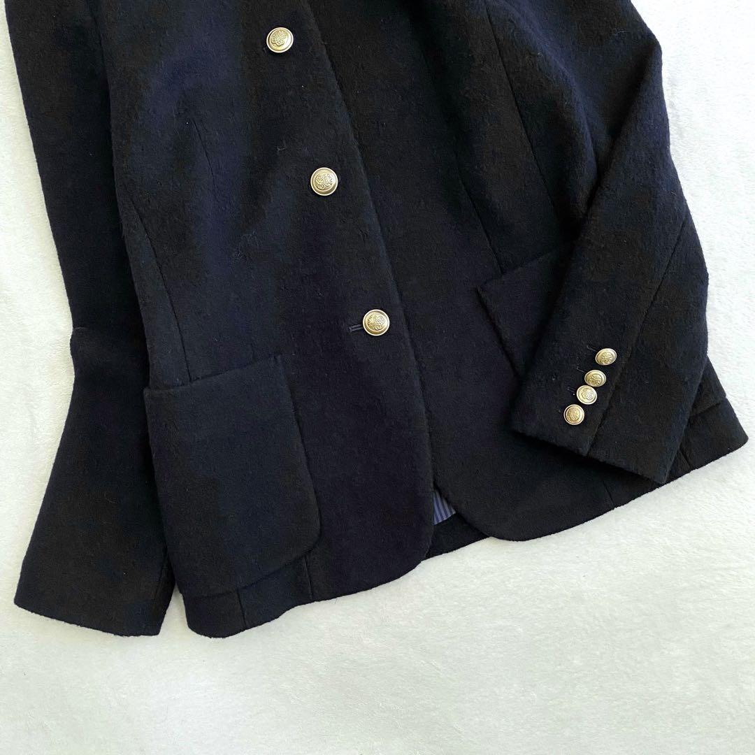 【ほぼ未使用✨】allureville パイルメルトンノーカラージャケット 黒