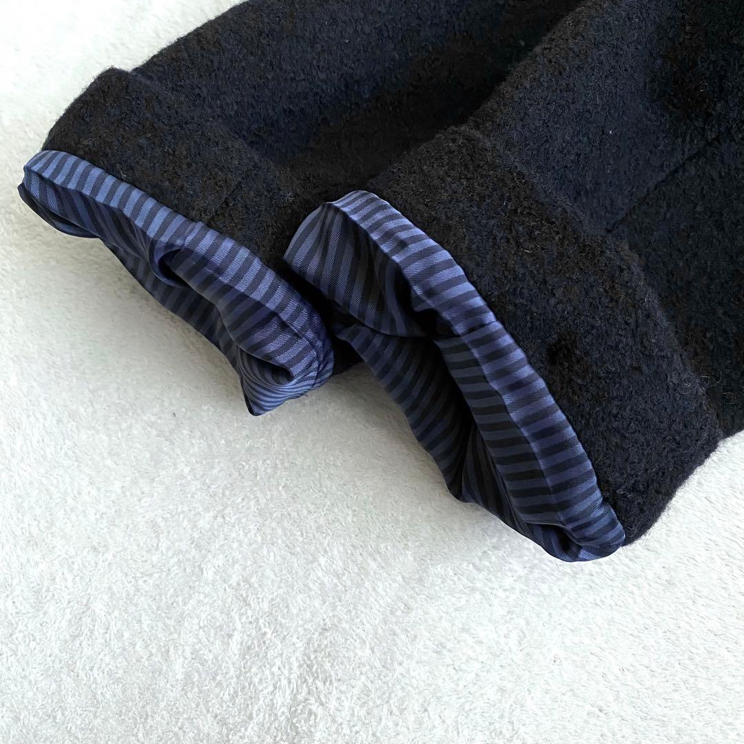 【ほぼ未使用✨】allureville パイルメルトンノーカラージャケット 黒