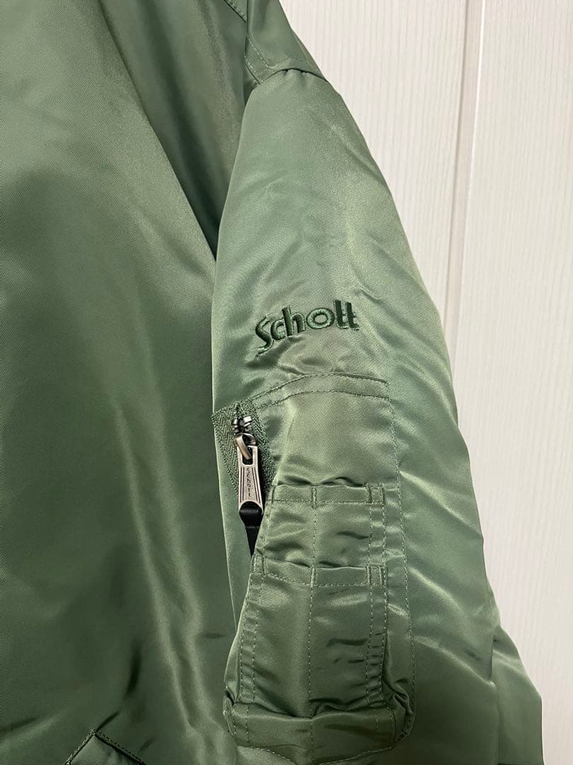 schott MA-1ジャケット 2XL グリーン　ショット