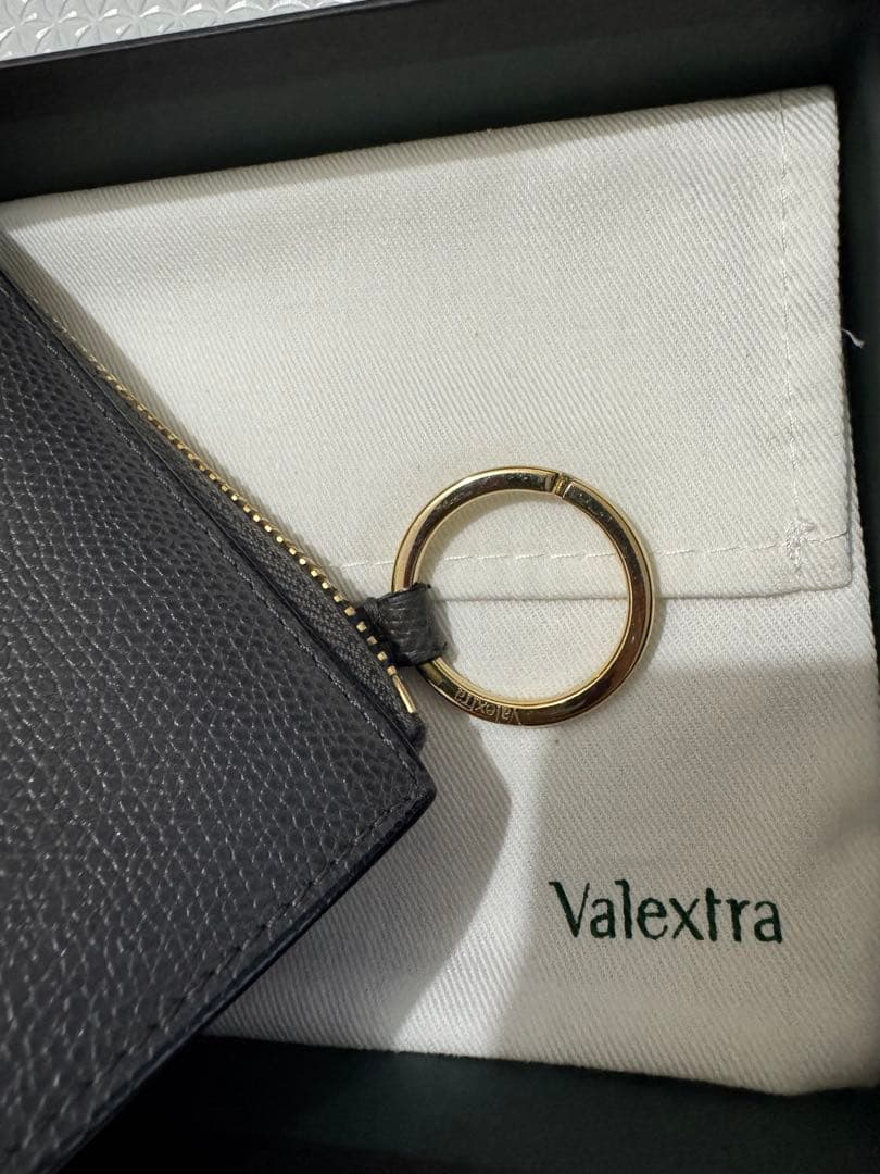 Valextra ダークグレー　レザー キーケース