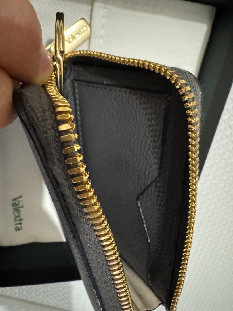 Valextra ダークグレー　レザー キーケース