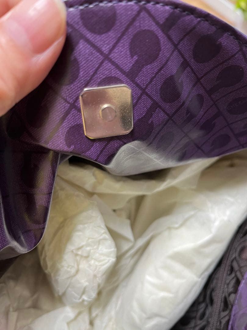 ゲラルディーニ　紫バッグ極美品