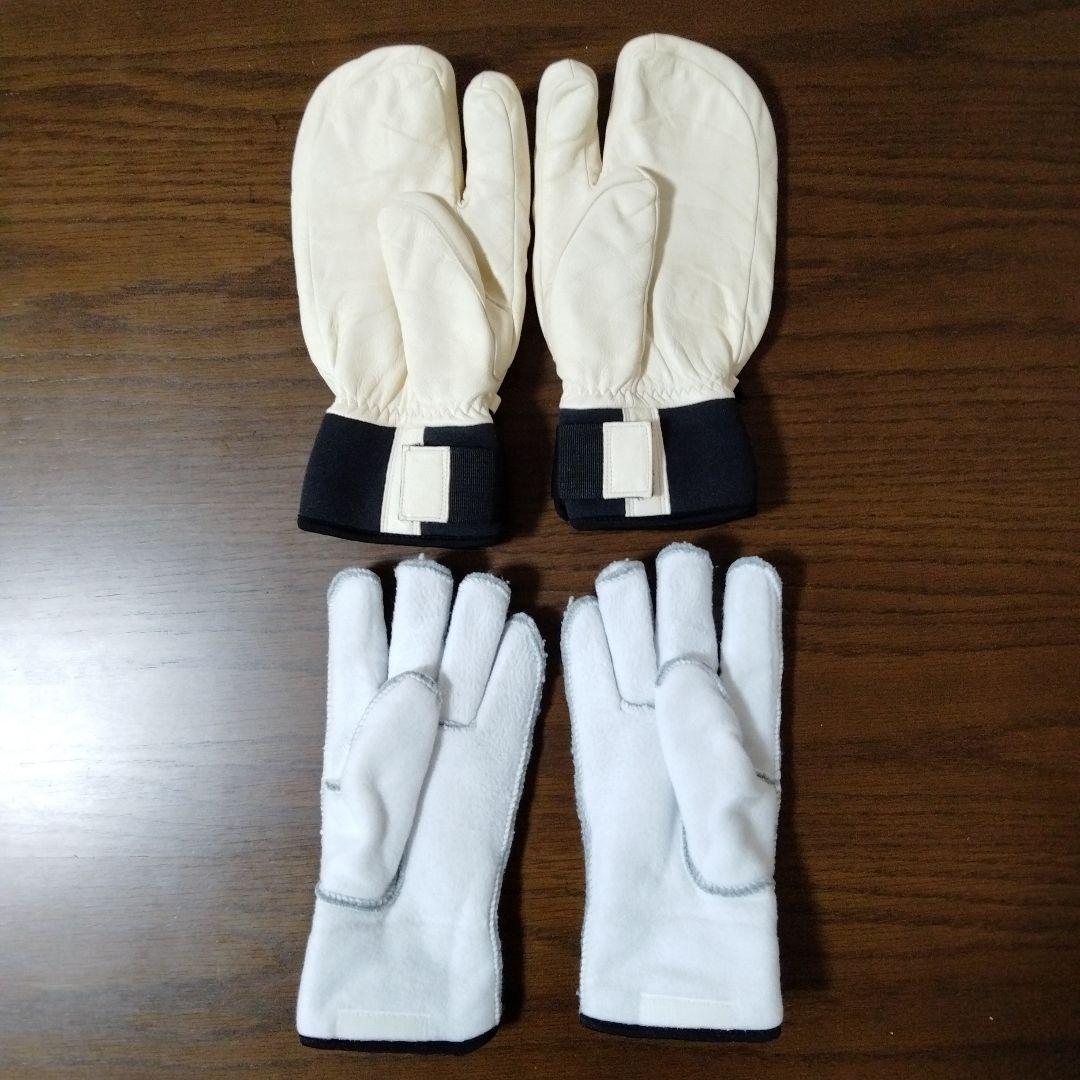 s*3様 Hestra ミトングローブ サイズ8 オフホワイト