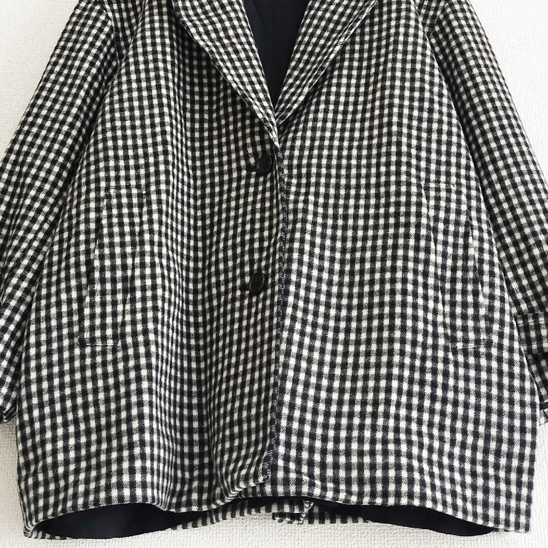 美品 theory luxe チェック柄 チェスターコート 38