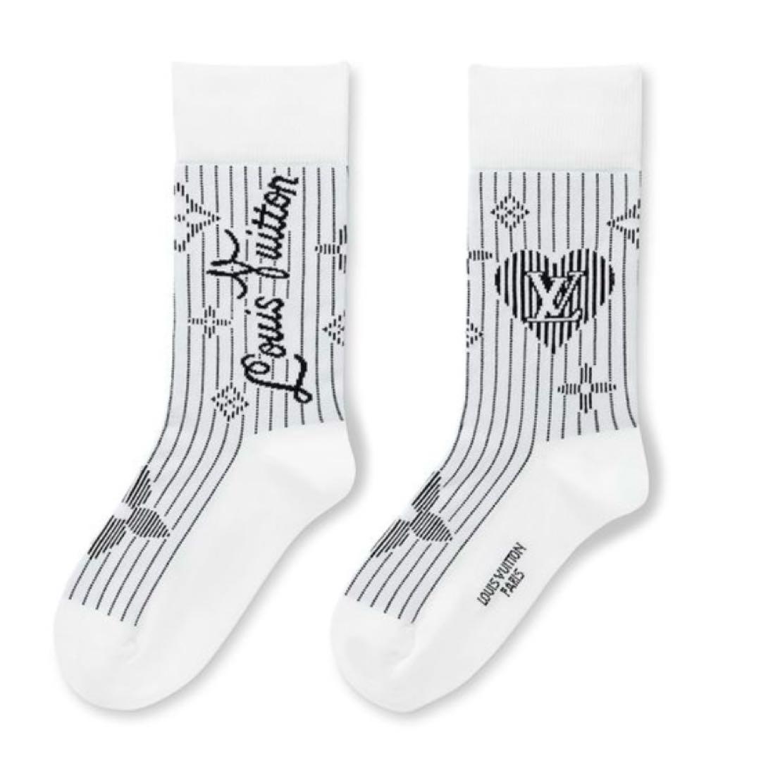 未使用品★LOUIS VUITTON●ハート ストライプ ソックス