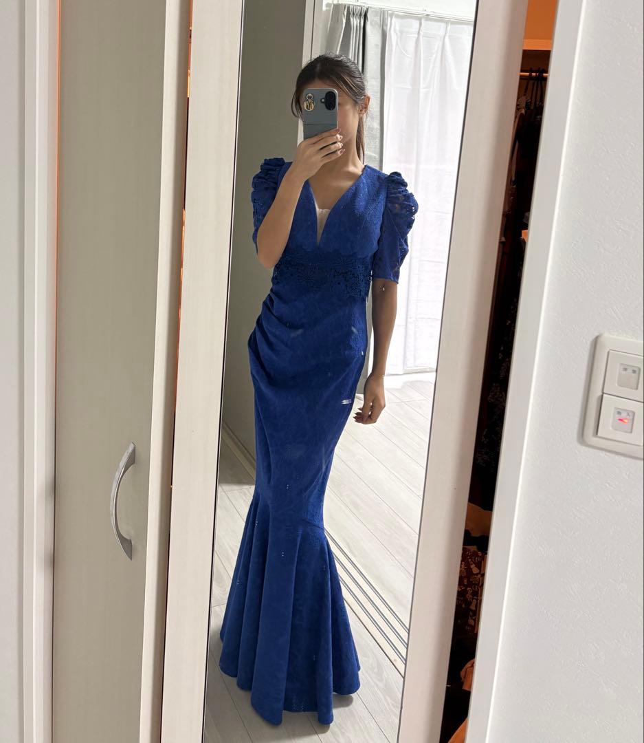 sugar 青いフレアドレス