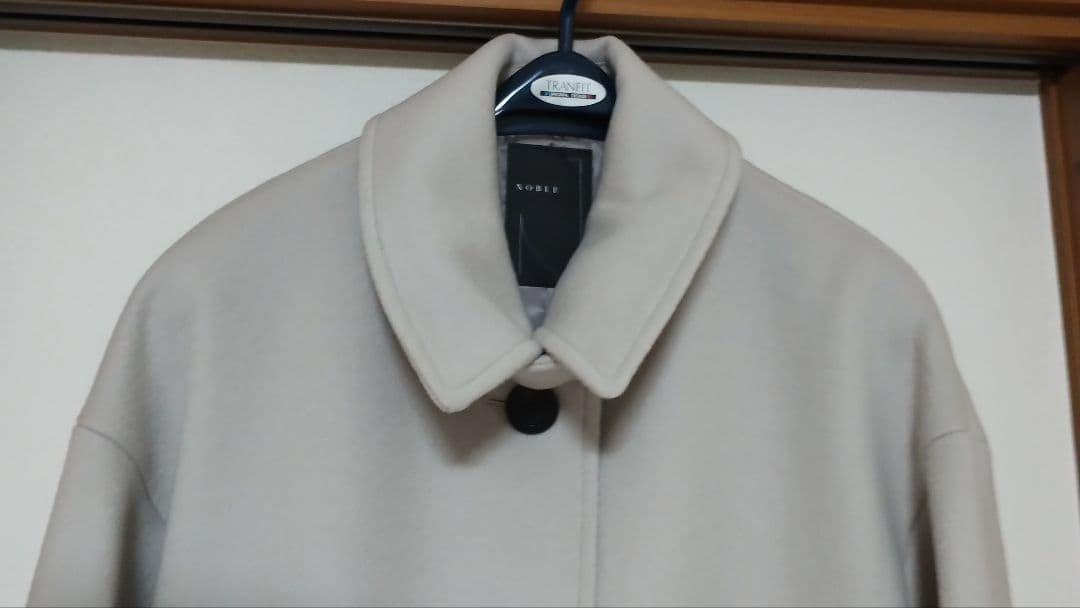 【未使用】NOBLE リバービーバーステンカラーコート 36 ベージュ