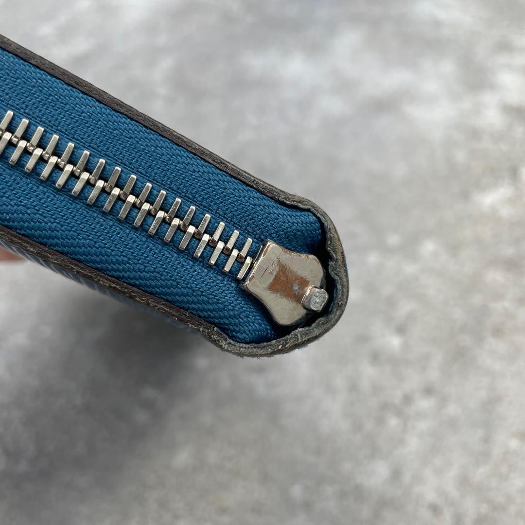 【良品】ルイヴィトン　長財布　エピ　青　ブルー　レザー　ジッピーウォレット