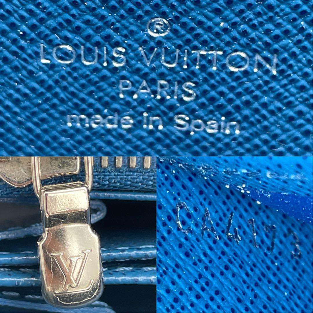 【良品】ルイヴィトン　長財布　エピ　青　ブルー　レザー　ジッピーウォレット
