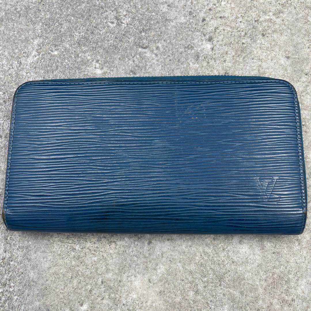 【良品】ルイヴィトン　長財布　エピ　青　ブルー　レザー　ジッピーウォレット