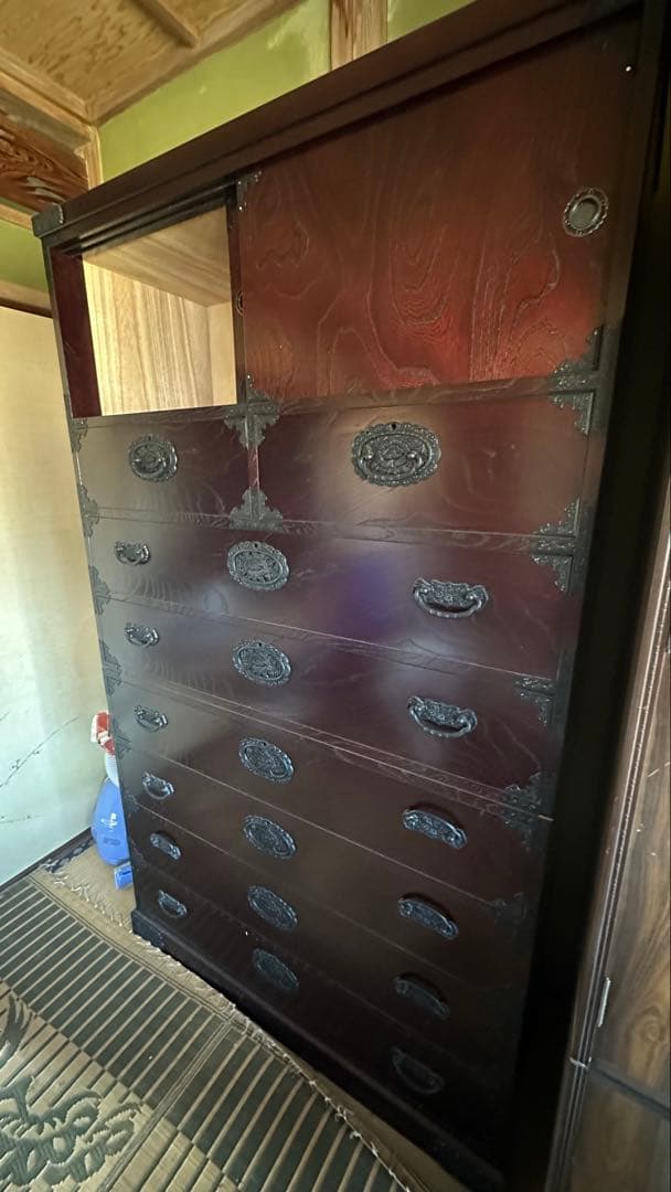 も*ん様 木製ダークブラウン箪笥