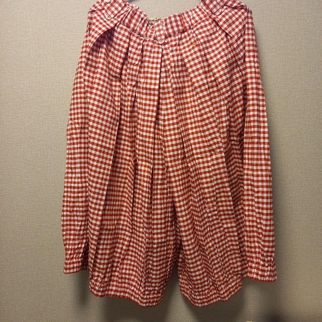 美品　45R ブルマパンツ　赤白ギンガムチェック