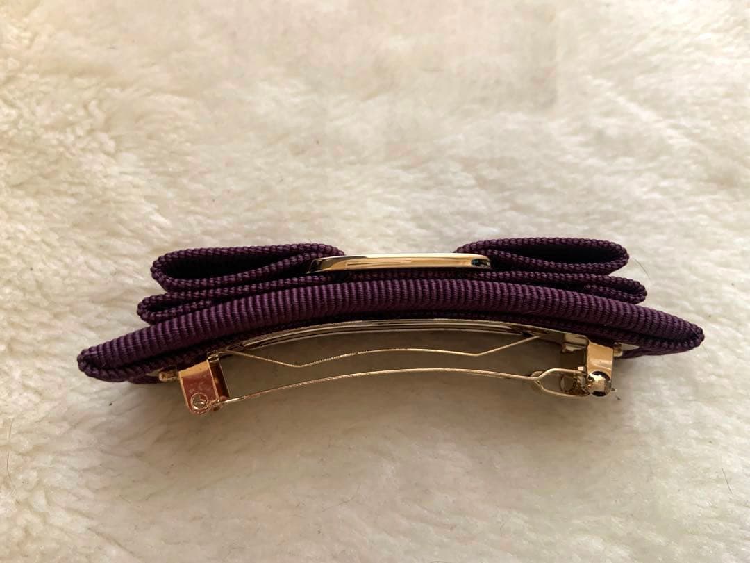 【新品未使用】フェラガモ　ヴァラリボン　バレッタ　ボルドー×ゴールド