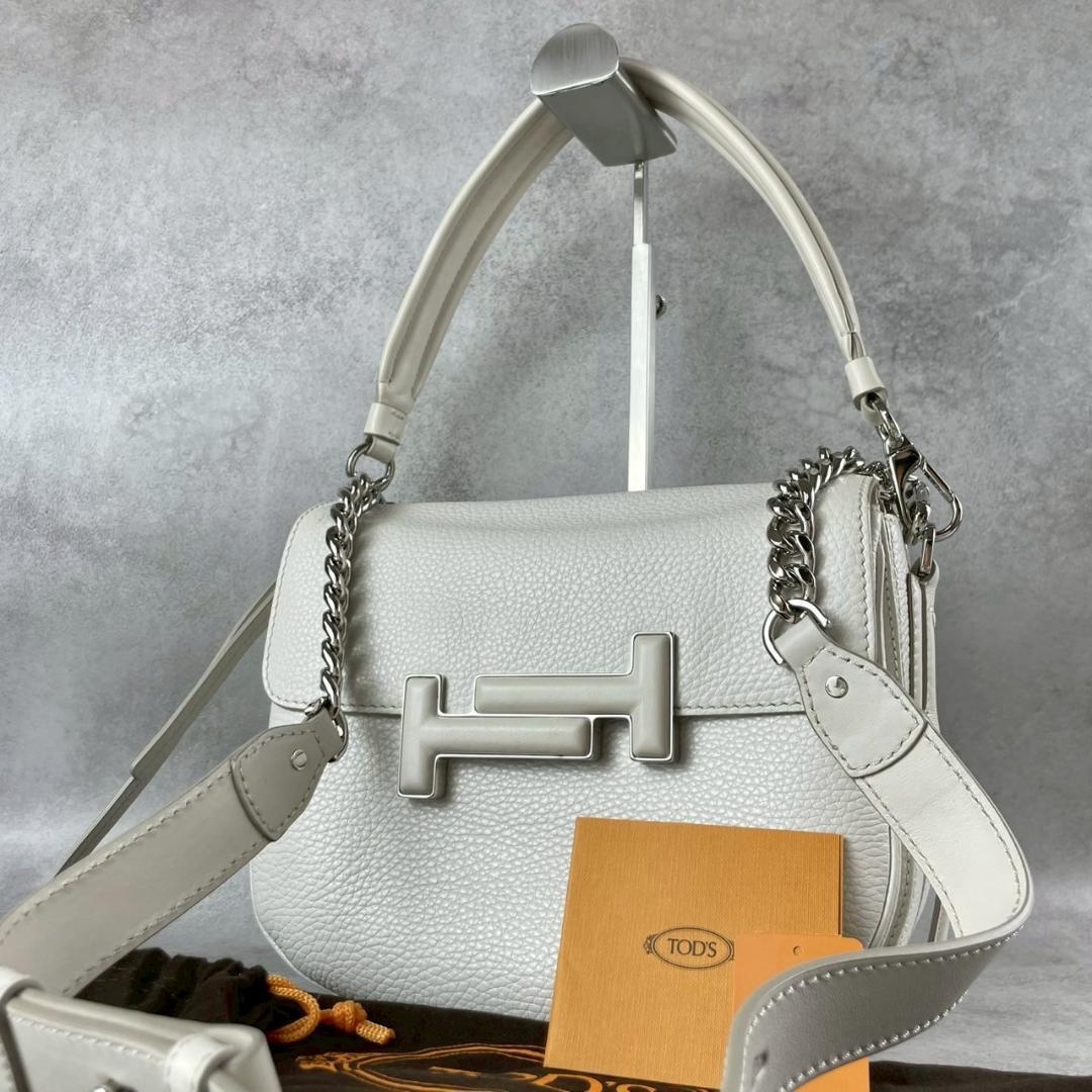 未使用級✨ TOD’S トッズ ダブルT 2way クロスボディバッグ ホワイト