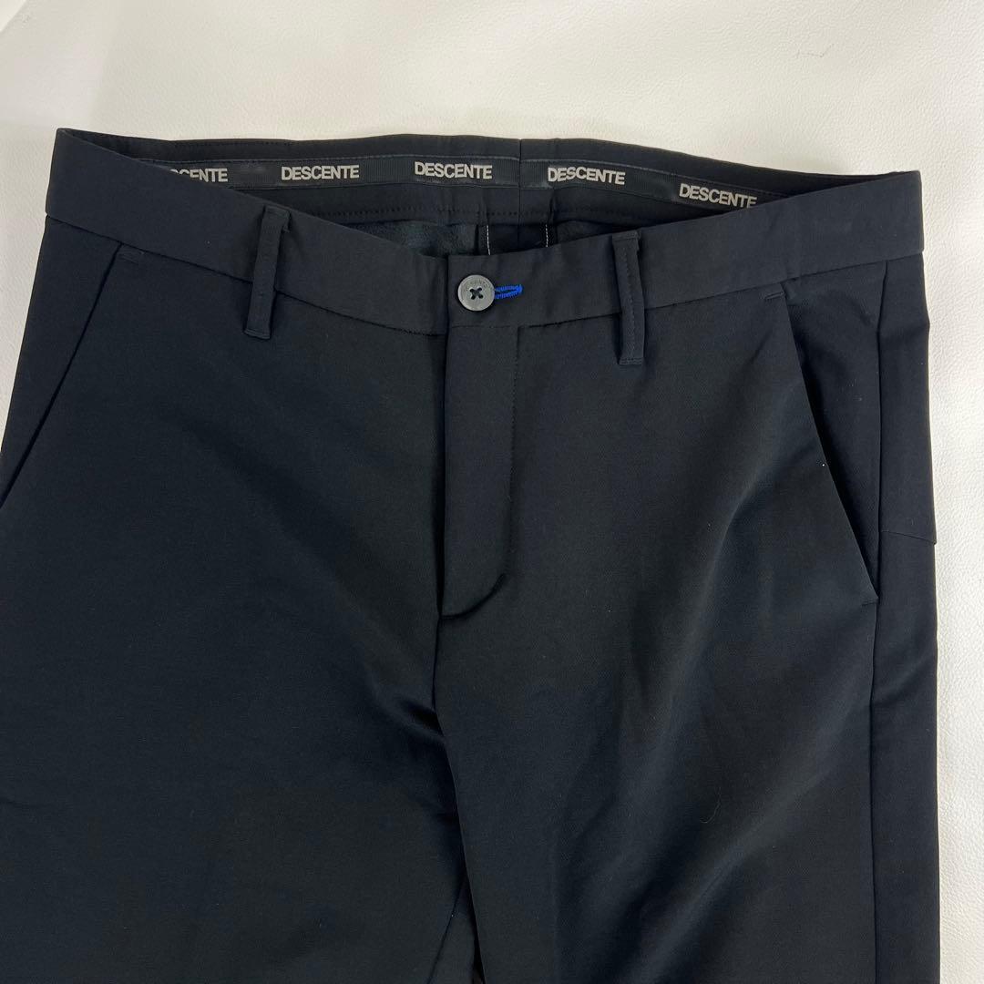【美品✨】デサントゴルフ パンツ ウェア 裏起毛 ストレッチ ロゴ XL 黒