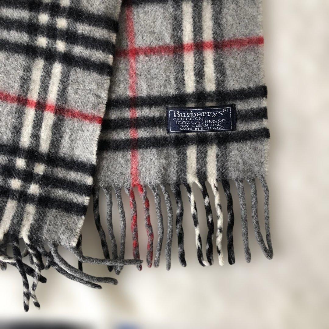 Burberry バーバリー　チェック柄マフラー 100%ウール　カシミア　防寒