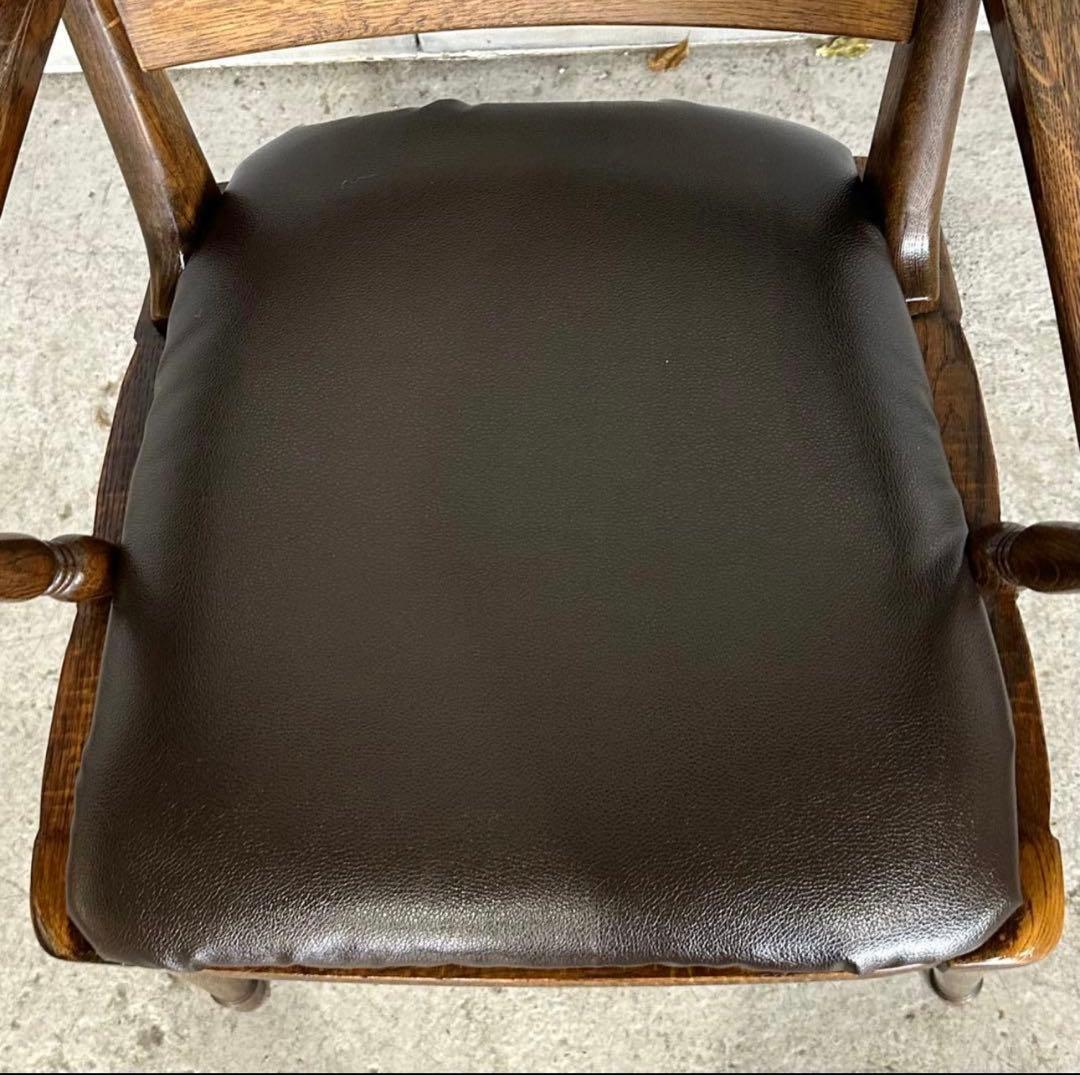 ✦昭和レトロ✦KASHIW 柏木工 アームチェア ウィンザーチェア 座面張替加工