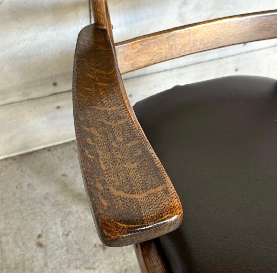 ✦昭和レトロ✦KASHIW 柏木工 アームチェア ウィンザーチェア 座面張替加工