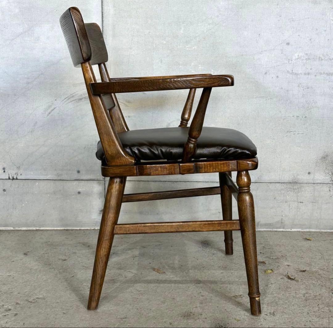 ✦昭和レトロ✦KASHIW 柏木工 アームチェア ウィンザーチェア 座面張替加工