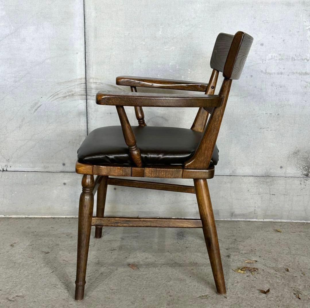 ✦昭和レトロ✦KASHIW 柏木工 アームチェア ウィンザーチェア 座面張替加工