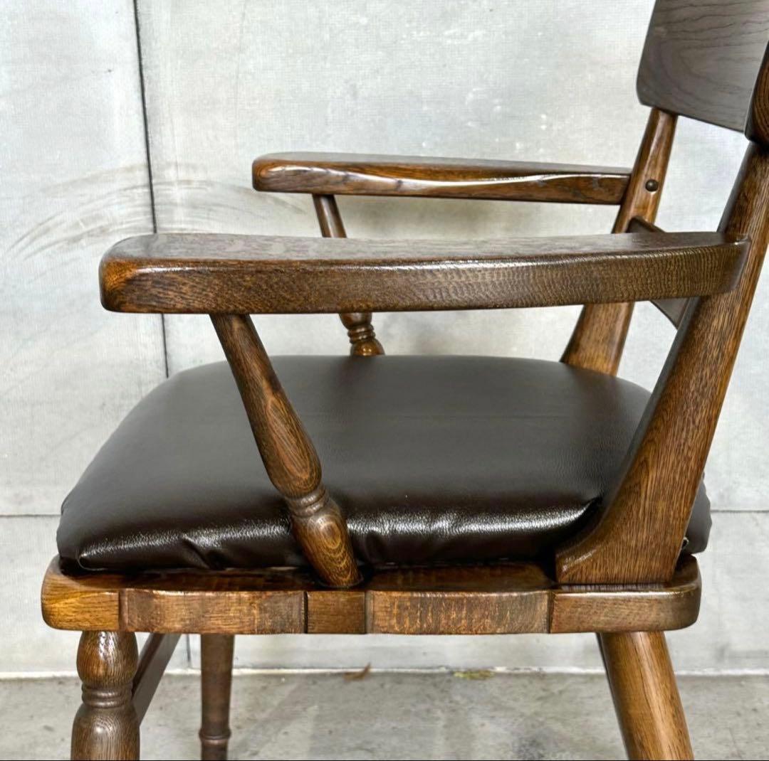 ✦昭和レトロ✦KASHIW 柏木工 アームチェア ウィンザーチェア 座面張替加工