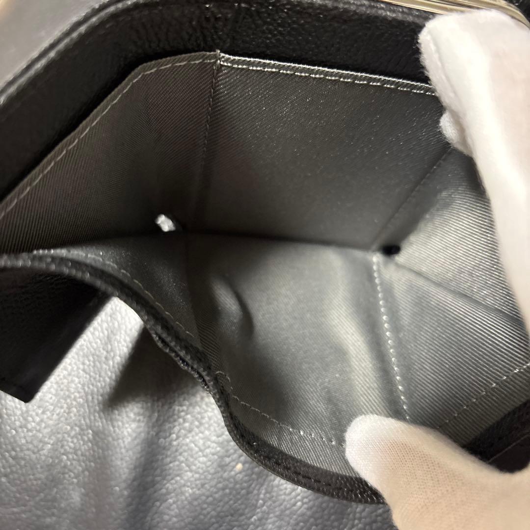 【超美品】PEZキャラクター刺繍 三つ折り財布 ブラック