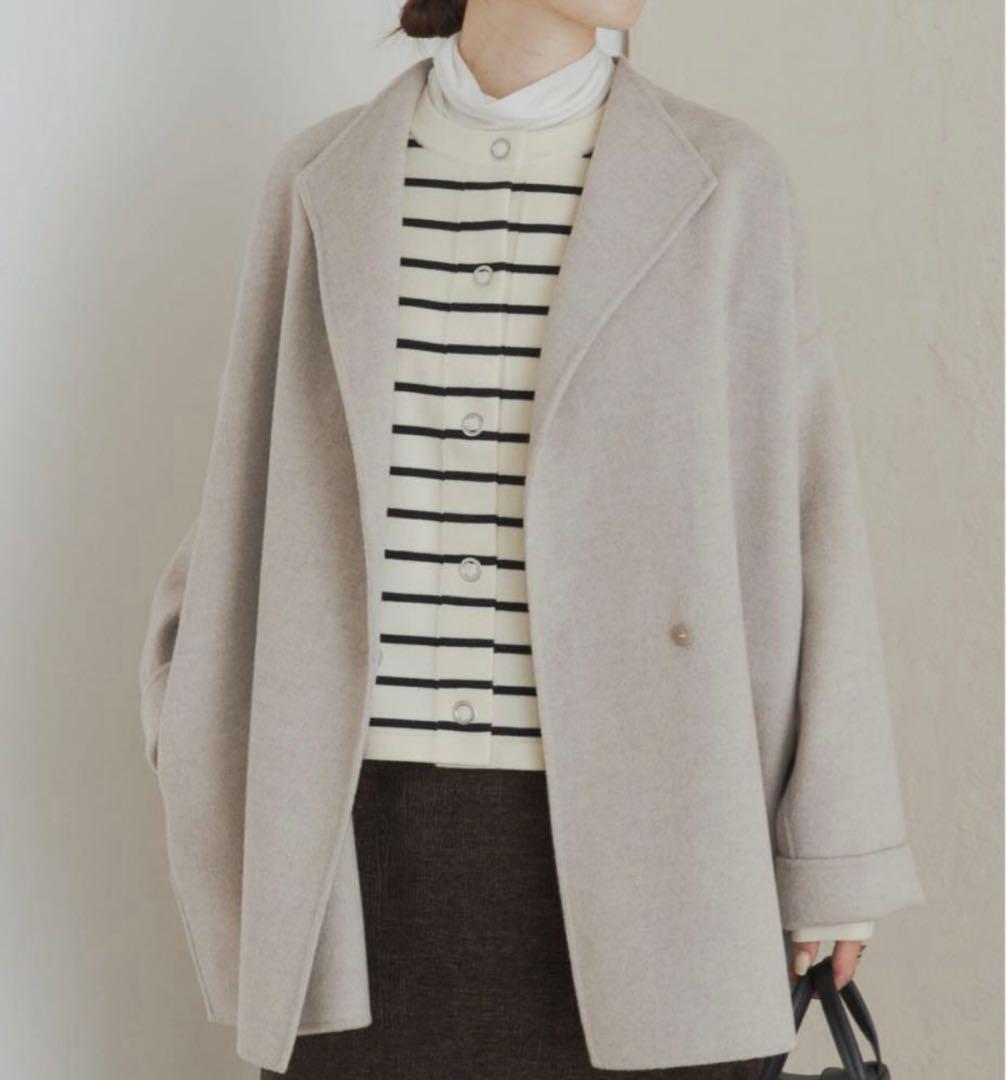 【極美品✨】DOORS ウールリバーミドルガウンコート L.GREGE