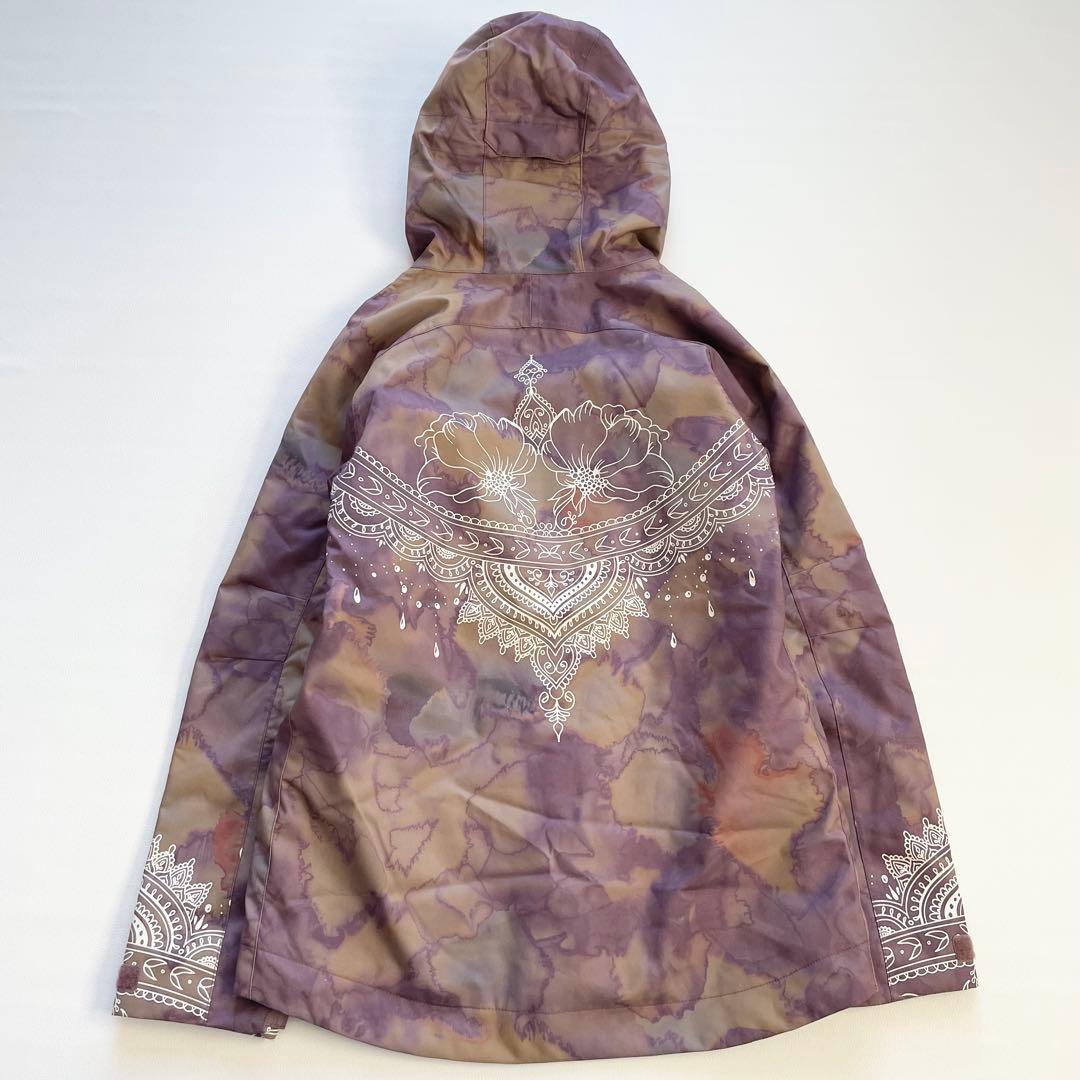 4434【美品】バートン スノボウェア ジャケット 中綿入り レース柄プリント