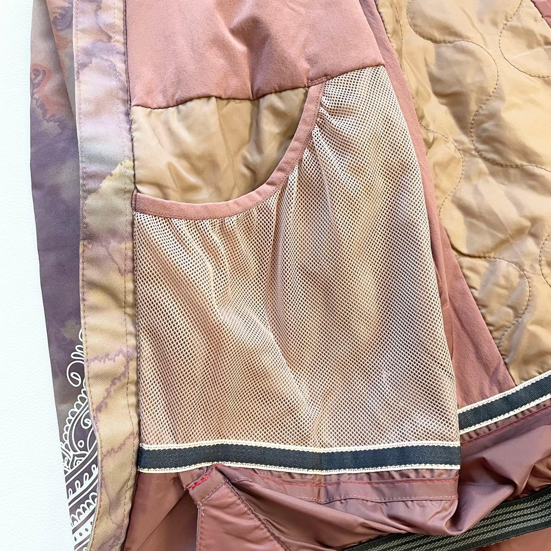 4434【美品】バートン スノボウェア ジャケット 中綿入り レース柄プリント