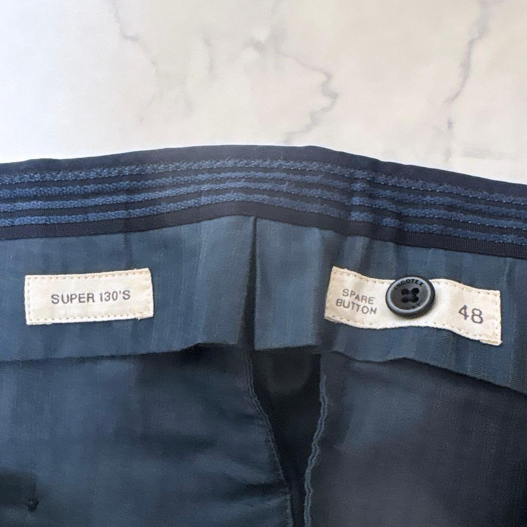 インコテックス スラックス SUPER130's ネイビー PT01 48
