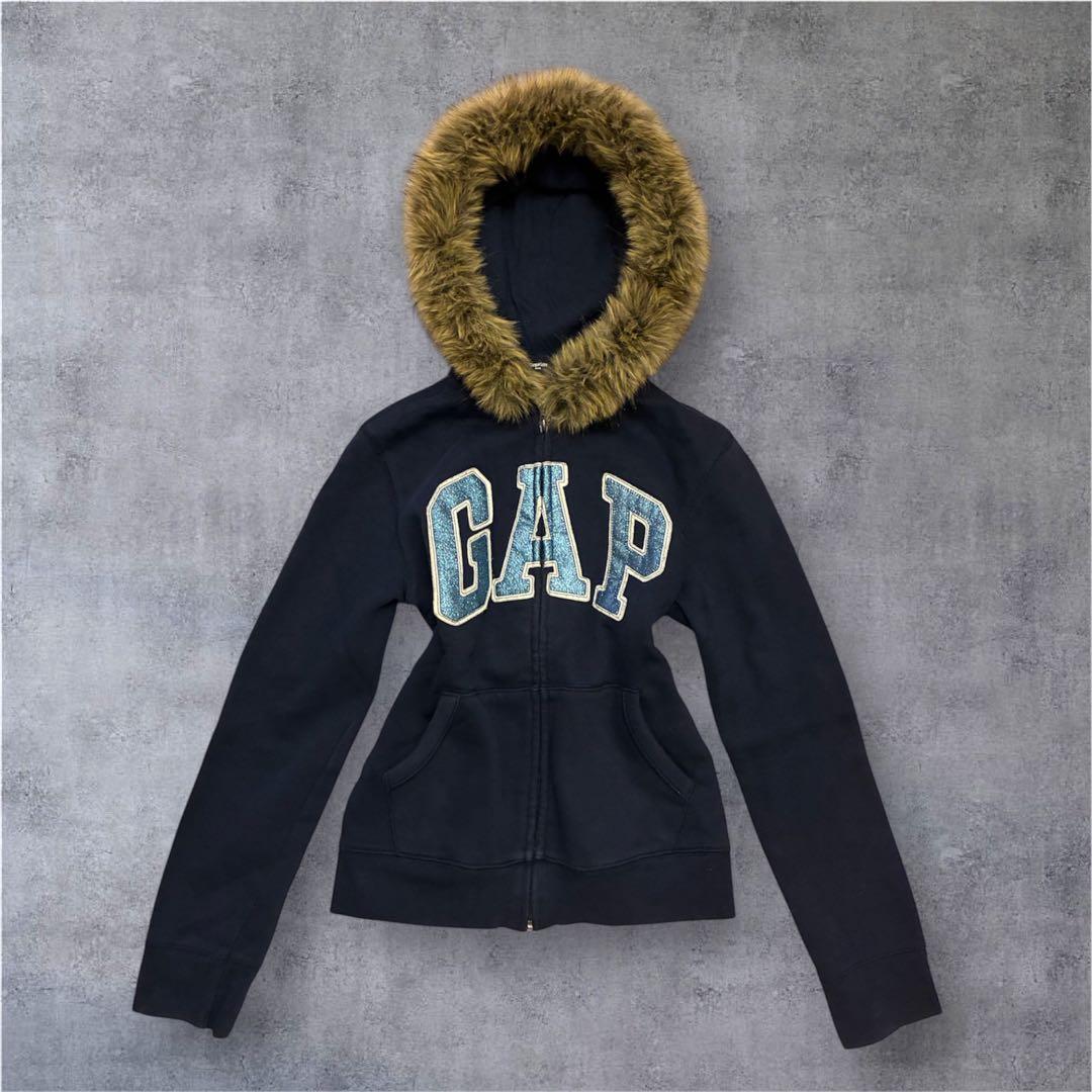 y2k 平成ギャル00’s old gap ファージップパーカー