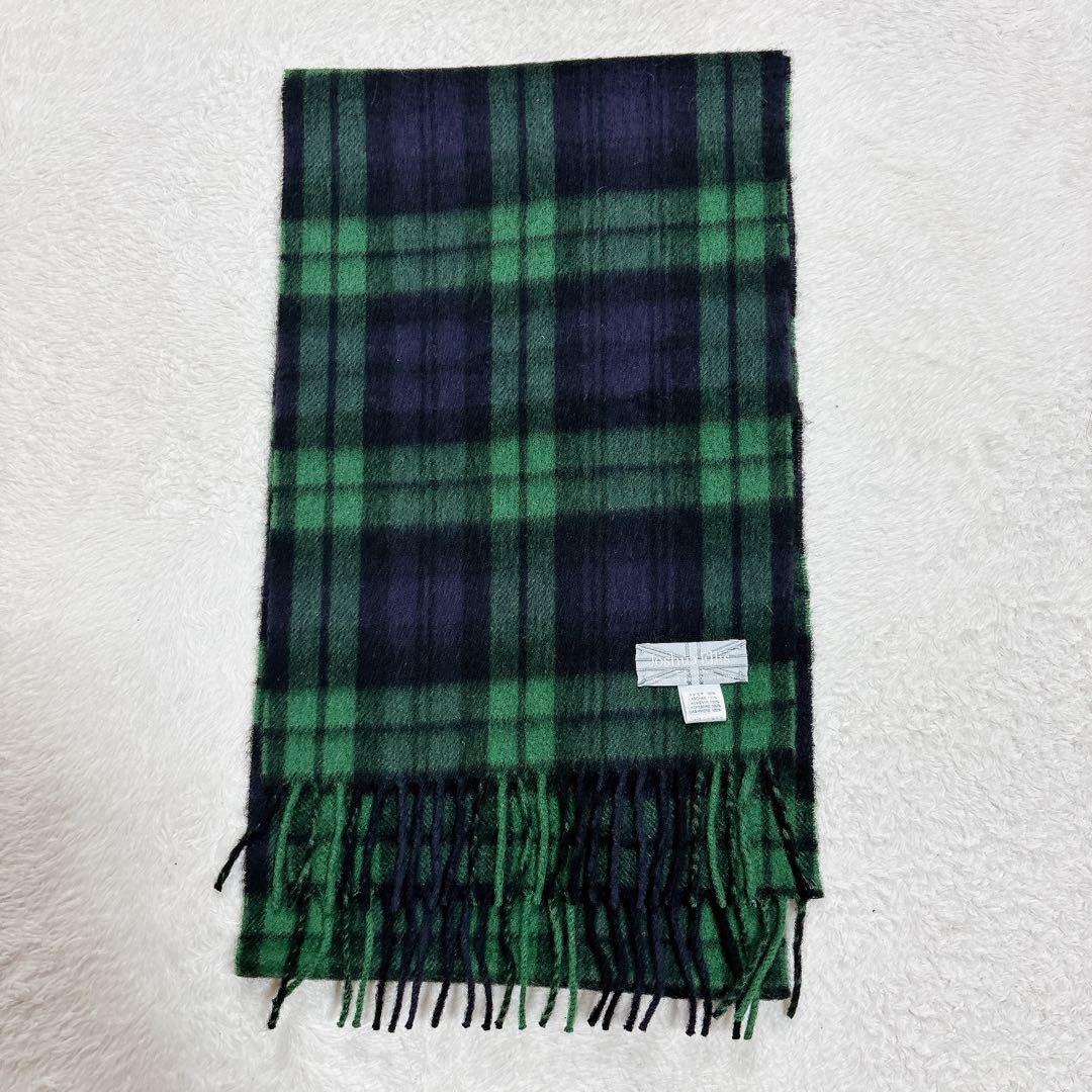 Joshua ellis ジョシュアエリス モダンタータン カシミヤマフラー