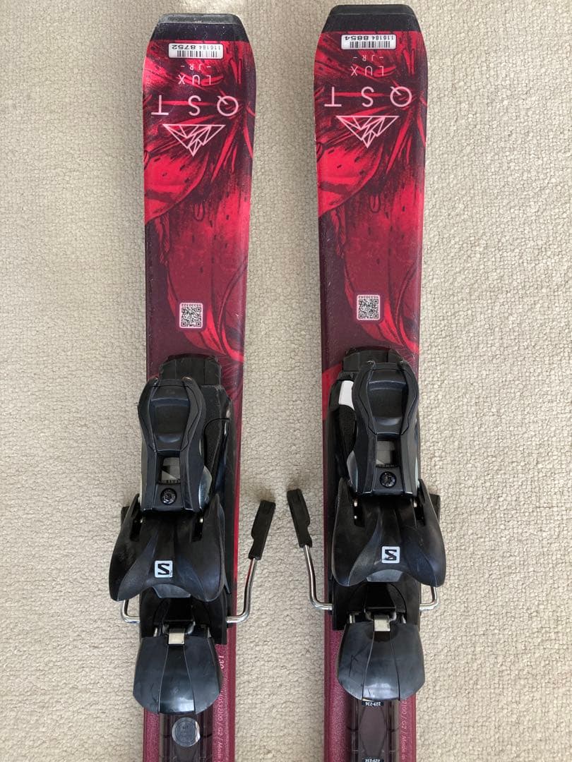 サロモンSALOMON QST LUX JR130cm ビンディングセット赤/黒