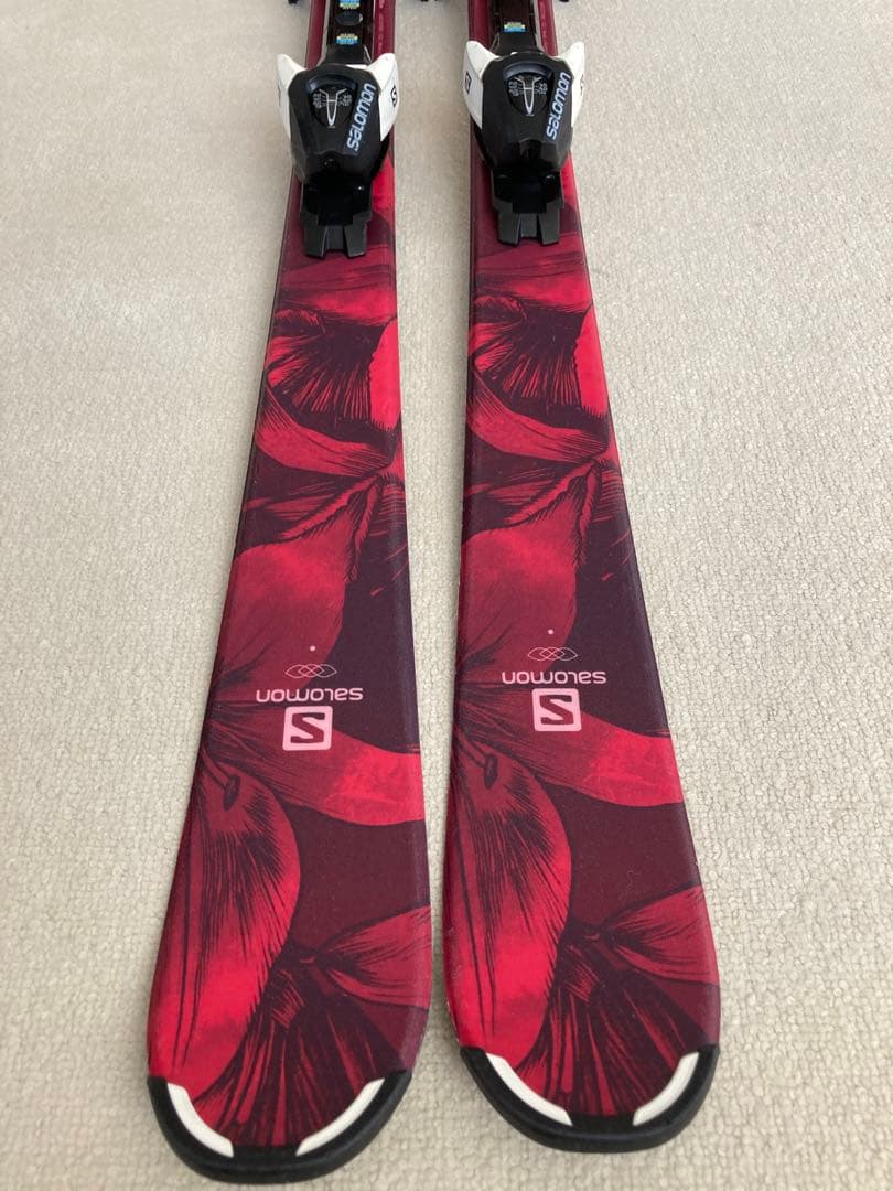 サロモンSALOMON QST LUX JR130cm ビンディングセット赤/黒