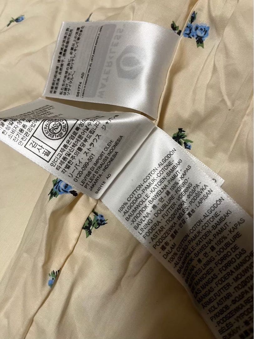 美品◎新品付きLevi'sリーバイスデニムジャケット 3ウェイ　花柄